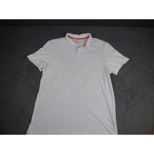 Nike Golf Sport Dri-FIT Polo Shirt Mens XL White Short Sleeve Swoosh Logo